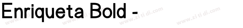 Enriqueta Bold◆字体转换